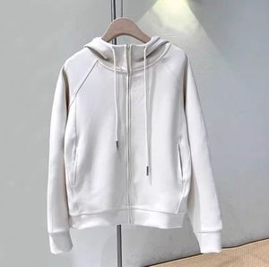 Drop-shoulder Hooded Zip-Up Hoodie with Stand-Up Collar 100% Cotton Fleece Breathable Custom Embroidery Acid Wash For Women - Product Image 4
