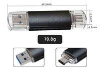 Flash Drive USB 3.0 8GB hingga 128GB Metal Pen Drive 3.0 Stick USB Disk untuk HP dengan Kemasan Kotak Berlogo Cetak