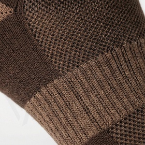 Brown Crew <b>Socks</b> Solid Knitted Breathable Polyester Cotton Spandex Workout Training <b>Socks</b> for Adults Autumn Season - Product Image 5
