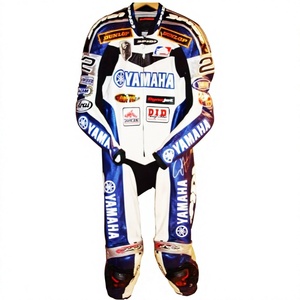 Combinaison de course Jamie Racing Ramaha 1 pièce en cuir de vachette/crocodile pour moto, course sur circuit/équitation, combinaison de moto/Motocp pour motards de niveau - Product Image 1