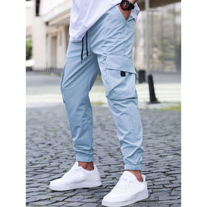 Pantalon de jogging slim pour homme, taille mi-haute, avec logo, design personnalisé de haute qualité, style sportif et streetwear tendance, vente en gros OEM - Product Image 2