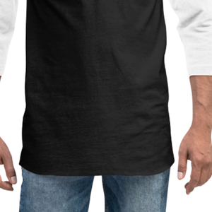 Camiseta Deportiva Unisex Legacy Maker de Manga 3/4 Raglán en Negro Oscuro/Blanco, Camiseta de Béisbol con Manga en Contraste, Informal, de Mezcla de Algodón, para Uso Diario - Product Image 5
