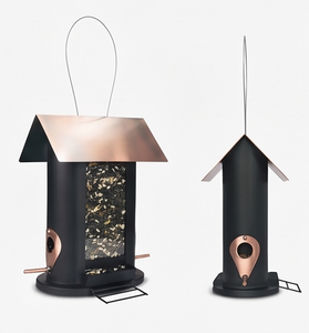 Premium Copper Roof Hanging <b>Bird</b> Feeder Rectangle Rustic Design Outdoor Use Garden Decor - Product Image 3