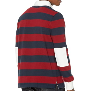 Fabuleux Maillot de Rugby pour Hommes à Manches Longues, Style Polo Rayé Cousu, Haut de Rugby Personnalisé - Product Image 6