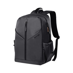 Minimalist Camel <b>Brown</b> Laptop <b>Backpack</b> Water Resistant Urban Commuter Bag with Vertical Front Zipper for Men and Women - Product Image 5