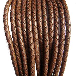 Cordón de Cuero Genuino Bolo de 5mm con Acabado Encerado, Trenzado, Ecológico, Impermeable, para Joyería, Bolsas, Zapatos y Prendas, en Oferta - Product Image 3