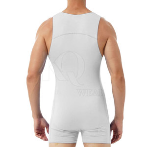 <b>Men</b> Casual Athletic Wrestling <b>Singlets</b> Knitted Lightweight Breathable Quick-Dry Designed <b>for</b> Match Performance Flexible Fabric - Product Image 3
