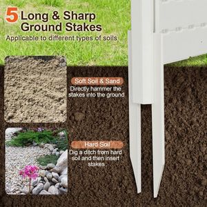 5 <b>Ground</b> <b>Stakes</b> Included Outdoor Privacy Fence Screen <b>for</b> Garden Patio Yard-Durable & Easy to Install Fencing Trellis & Gates - Product Image 6