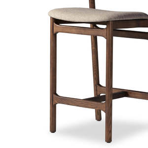 Tabouret de bar moderne en corde tressée à la main avec structure en bois massif, fabrication de meubles sur mesure pour hôtels, complexes hôteliers et projets d'aménagement intérieur - Product Image 6