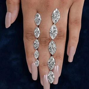 Diamants de laboratoire cultivés CVD/HPHT certifiés IGI, taille marquise, couleur D-G, pureté VVS-VS1, 0,5-5 carats, pour la fabrication de bijoux - Product Image 3