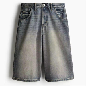 Wholesale Custom <b>Men's</b> Denim <b>Jeans</b> Shorts Mid Waist Solid High Quality Breathable Quick Dry Windproof High Street Style Shorts - Product Image 3