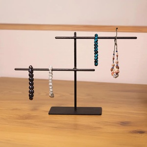 Minimalist Jewelry Stand With Dual Bar Efficient Display Anti <b>Tangle</b> Holder For Bracelets Necklaces Stable Base Modern Organizer - Product Image 3