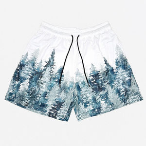 Short de bain pour homme à imprimé camouflage, séchage rapide, avec cordon de serrage à la taille, short de plage décontracté, taille mi-haute, en tissu polyester - Product Image 1