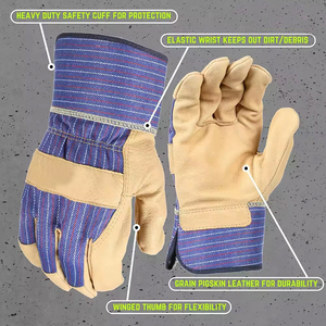 Guantes de Trabajo de Cuero de Primera Calidad, Precio al por Mayor, Guantes de Seguridad Industriales para la Construcción - Product Image 4