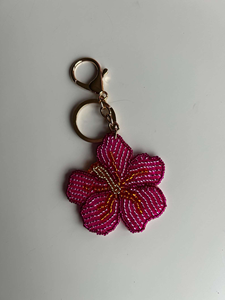 Decorative Beaded Embroidery <b>Key</b> <b>Rings</b> for Handbags and Backpacks, Handmade Fashion Charms for Women, Girls and Gift Shops - Product Image 1
