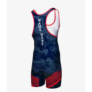 Custom Sublimated Wrestling Singlet Quick Dry Stretch Martial Arts <b>Bodysuit</b> Printed Gymnastics Sport Suit - Product Image 4