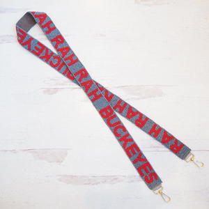 สายกระเป๋าปักครอสติชประดับลูกปัด สีชมพูขาว ปรับแต่งสีได้ ทนทาน เป็นมิตรกับสิ่งแวดล้อม ฮาร์ดแวร์สีทอง ผ้าฝ้ายสีขาว ใส - Product Image 2