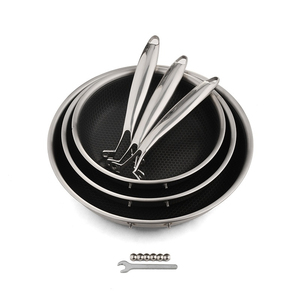 Juego de Woks Antiadherentes Diseñados para Cocinas Modernas con Superficie de Fácil Limpieza, Base Resistente, Asas Cómodas y Cocción Rápida - Product Image 2