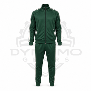 Custom Men's Sports Tracksuit Set 2 Piece Zip-Up <b>Hoodie</b> & Jogger Pants Polyester Cotton Gym Running Casual Sweat Suit OEM ODM - Product Image 5