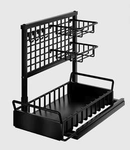 OEM/ODM Vietnam - Escurridor de Platos de 2 Niveles Personalizado con Ganchos para Utensilios, Organizador de Cocina Multizona para Platos y Utensilios de Cocina - Product Image 1