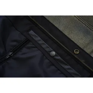 Chaleco de Cuero Vintage para Motociclistas, Estilo Moderno y Elegante para Hombre, con Diseño de Cierre Frontal a Presión, Pedido al por Mayor - Product Image 4