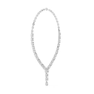 สร้อยคอเพชรทรงรัศมี/มรกต/ทรงหมอน/ทรงหยดน้ำ ทองคำขาว 14k สำหรับงานหมั้น |   เพชรที่เพิ่งเพาะเลี้ยง - Product Image 5