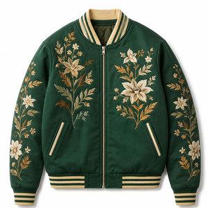 Custom Logo <b>Men</b> Embroidery Jacket Wholesale <b>Winter</b> <b>Wear</b> <b>Men</b> Embroidery Jacket With Personalized Design - Product Image 1