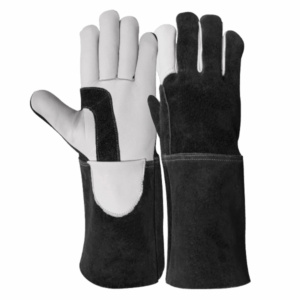 Gants de soudage TIG en cuir robuste certifiés CE, en cuir de chèvre et croûte de cuir de vache, résistants à la chaleur et aux étincelles, gants de sécurité polyvalents - Product Image 6