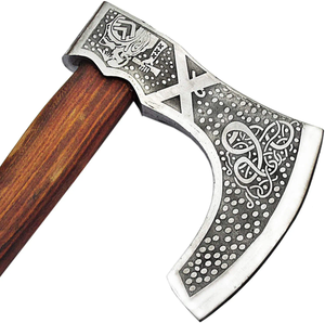 Hache de survie artisanale en acier au carbone de haute qualité, manche en bois de frêne, pour camping, chasse, bricolage, par Steel Craft International - Product Image 5