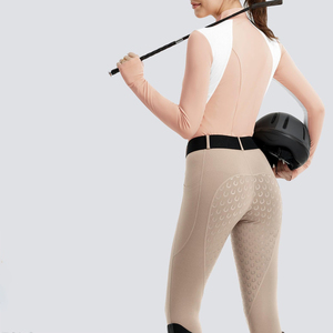 Wholesale New Arrival Custom Logo Equestrian Horse Riding Top Horse Riding <b>Base</b> <b>Layer</b> Women <b>Long</b> <b>Sleeve</b> Equestrian Riding Shirt - Product Image 5