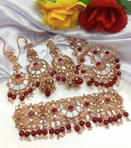 Conjunto de Collar de Novia Étnico Hecho a Mano con Cuentas de Perlas, Venta al Por Mayor - Product Image 3