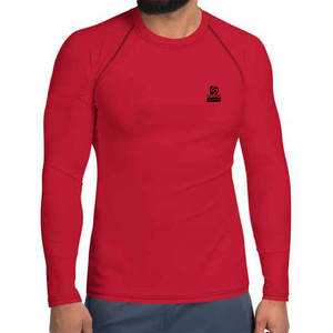 Chemises de compression pour hommes en Spandex/Polyester de qualité supérieure, logo personnalisé imprimé, manches longues, séchage rapide, respirantes, écologiques - Product Image 4