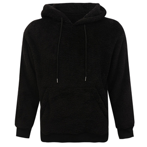 Nouvelle Arrivée – Sweat à Capuche Sherpa pour Homme en Coton Mélangé, Uni avec Poche, Style Urbain Hiver, Personnalisable, Grande Taille, en Polaire - Product Image 1