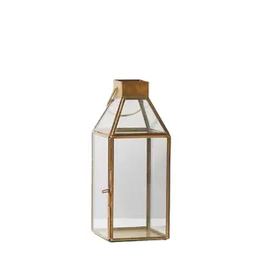 Wunderbare Großhandel billig Vintage Mini Candle Square Glas und Metall Laterne für Home Tabletop Outdoor und Hochzeits dekoration