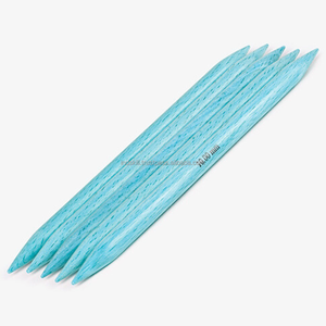 Agujas de tejer para principiantes DPN de doble punta de 8 pulgadas (20 cm) (Juego de 5) de bambú natural, tamaño US 10 (6 mm) - Product Image 3