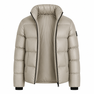 Unisex Thick Puffer <b>Jacket</b> Waterproof Windproof Heated Eco-Friendly Zipper Closure Hooded Casual Winter Solid Color Regular Fit - Product Image 2