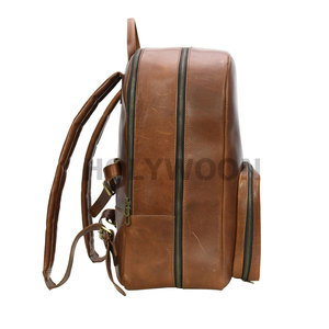 Custom Color Leather <b>Backpack</b> Made In High Quality New Arrival Leather <b>Backpack</b> Bag Casual Wear Unisex Leather Bag - Product Image 4