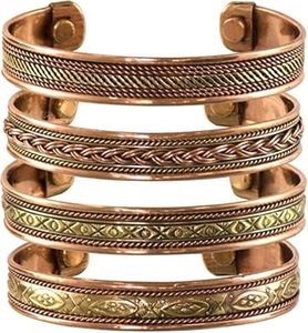 <b>Indian</b> 100% Pure Copper Healing Metal crafts Unisex Cuff Pure Metals Plain Glossy Therapy Meditation Fashion <b>Bangles</b> - Product Image 2