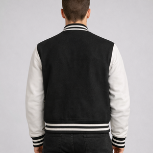 Fabricante de Chaquetas Varsity Personalizadas, Chaqueta de Béisbol Bordada con Apliques, Tela de Lana Transpirable, Proveedor Mayorista - Product Image 2