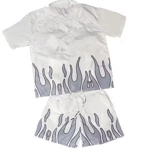 Nouvel ensemble deux pièces coupe-vent streetwear pour homme : chemise légère en polyester et short en nylon avec logo personnalisé 2026 - Product Image 4