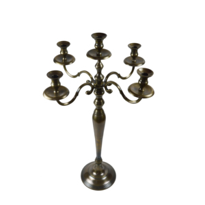 Vintage Villa Decor <b>Candle</b> Stand With Five Branches Design Copper Antique Painted Finishing <b>Floor</b> Design <b>Candle</b> <b>Holder</b> - Product Image 4