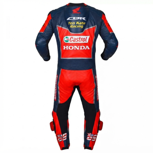 Traje de Carreras Nicky Hayden MotoCP Premium de Una Pieza Completo para Pista con Protectores Deslizantes OEM CE - Product Image 2