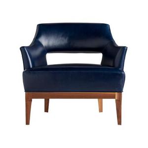 Fauteuil d'appoint moderne rembourré, chaise longue de détente avec pieds en bois massif pour salon, hôtel, appartement - Product Image 1