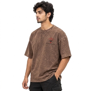 T-shirts oversize en coton premium délavé pour homme, style urbain et streetwear quotidien - Product Image 6