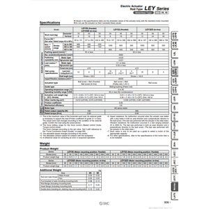 ผลิตภัณฑ์กระบอกสูบ LEY63NZB-400ระบบนิวเมติกส์ SMC - Product Image 1