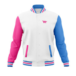 แจ็คเก็ตเลตเตอร์แมนผู้ชายสีพื้นดีไซน์ใหม่ เสื้อผ้าสตรีทแวร์ให้ความอบอุ่น แจ็คเก็ตเลตเตอร์แมนสำหรับผู้ชาย - Product Image 1