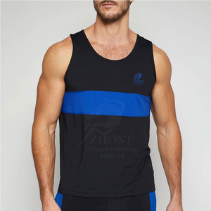 เสื้อกล้ามกีฬาผู้หญิง ZHOST INTERNATIONAL SPORTS สีดำ-น้ำเงิน แบบคอโอ ทรงสปอร์ต แห้งเร็ว ไม่รัดรูป ลายมัดย้อม  ถักทอ - Product Image 2