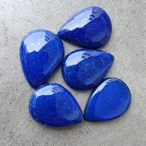 Cabochon en lapis-lazuli naturel, taille poire, pierre précieuse calibrée, pour la fabrication de bijoux, toutes tailles disponibles - Product Image 1