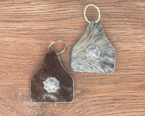 มาใหม่สไตล์ร้อนขายผมบนหนัง Cowhide พวงกุญแจหนังแท้พวงกุญแจรูปทรงที่ไม่ซ้ํากันหนังพวงกุญแจหรูหรา - Product Image 3