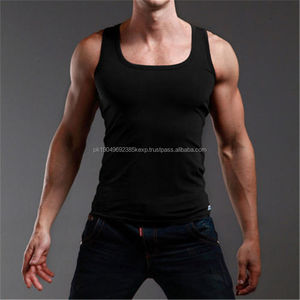 Débardeurs pour hommes grande taille en coton 100% avec logo personnalisé en gros, design tricoté respirant, prix bas à vendre - Product Image 1